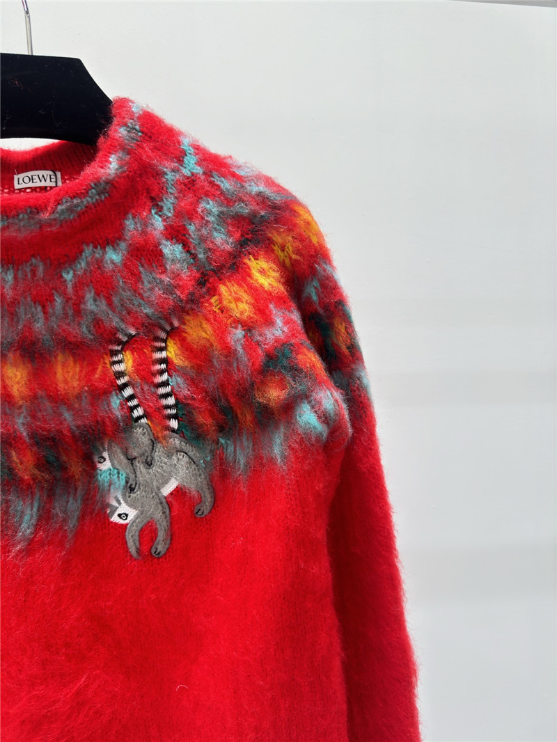 L0ew* embroidered mohair sweater