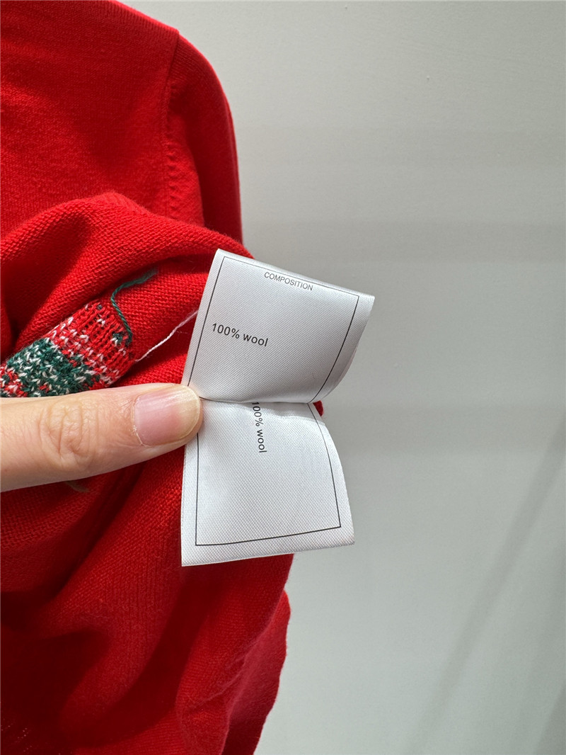 Ch**el christmas jacquard knitted sweater red