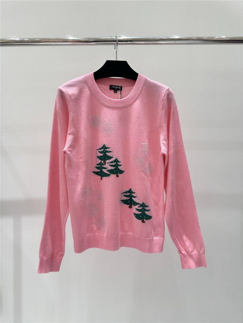 Ch**el christmas knitted sweater in pink