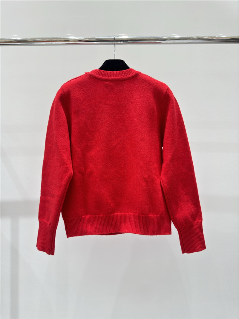 Gvc*1 appliqu¨¦ knitted sweater in red