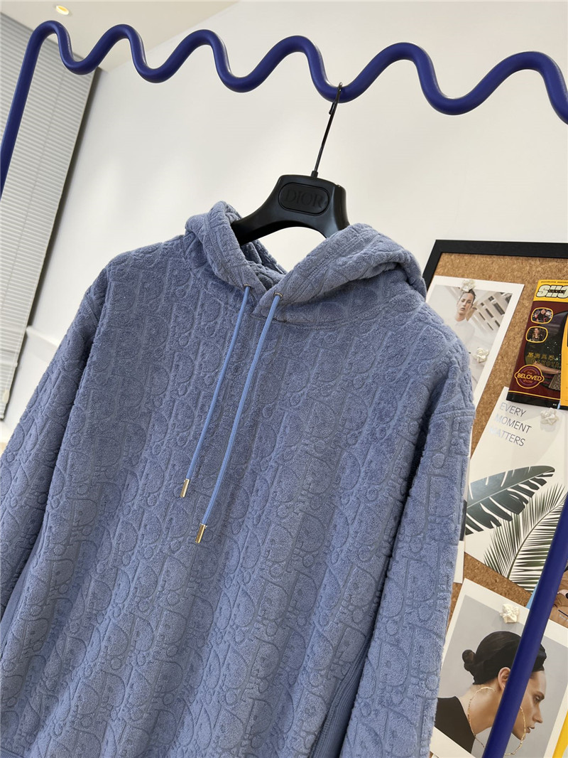 D10r terry jacquard hooded sweatshirt