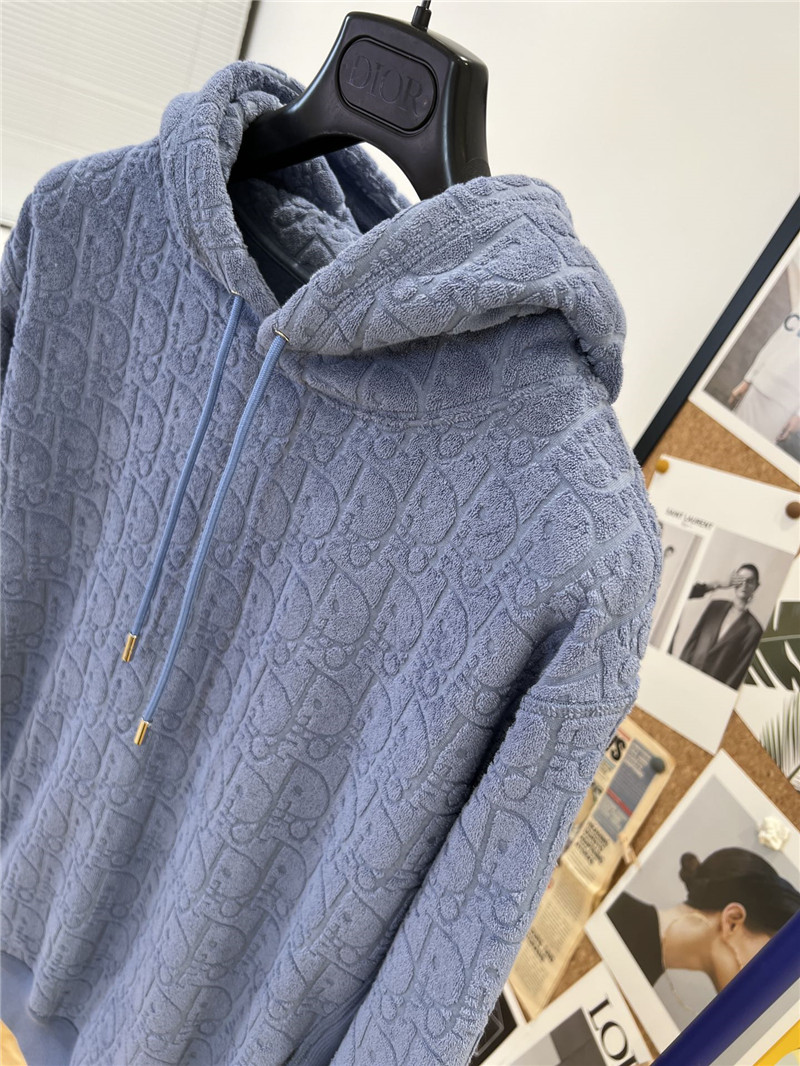 D10r terry jacquard hooded sweatshirt