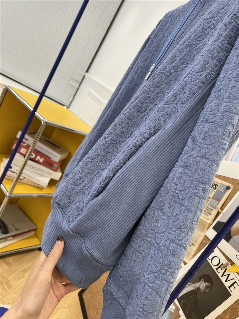 D10r terry jacquard hooded sweatshirt