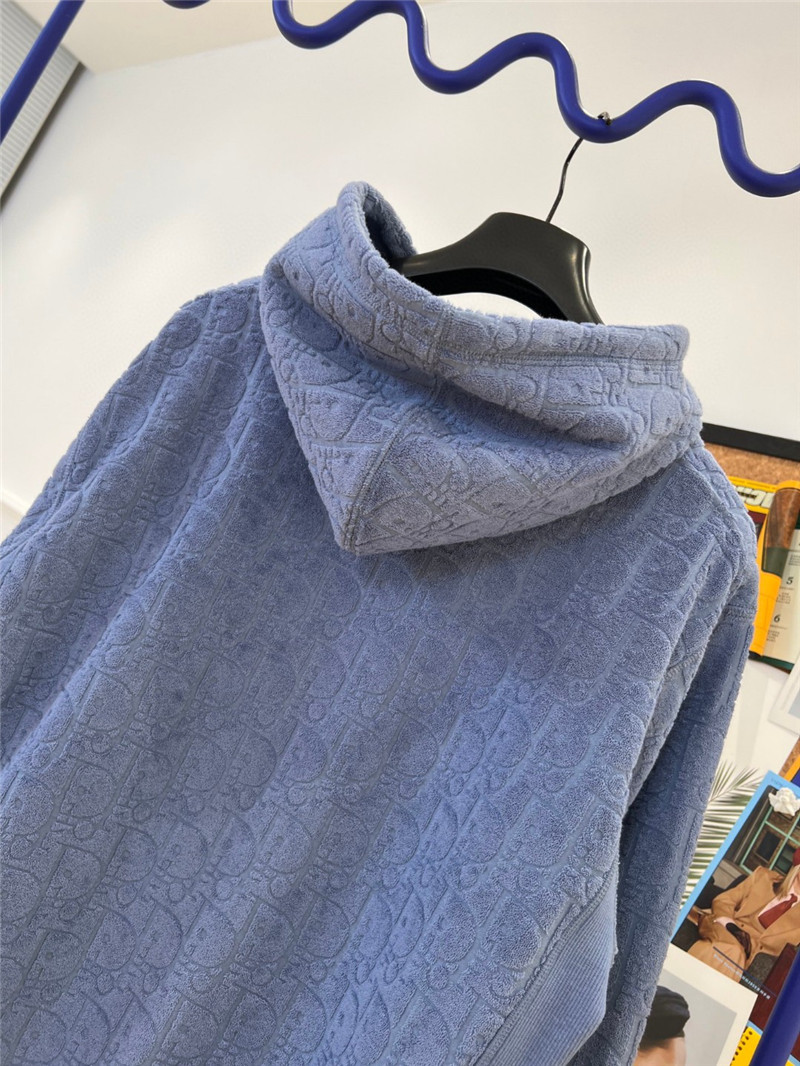 D10r terry jacquard hooded sweatshirt