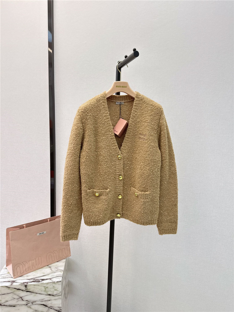 Miu Miu Grainy Knitted Cardigan