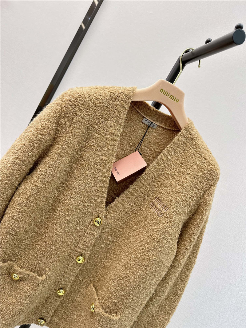 Miu Miu Grainy Knitted Cardigan