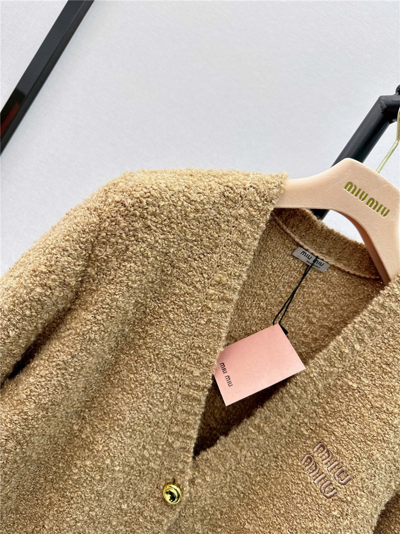 Miu Miu Grainy Knitted Cardigan