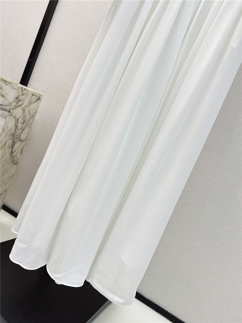 Ch**el black and white patchwork turtleneck maxi dress