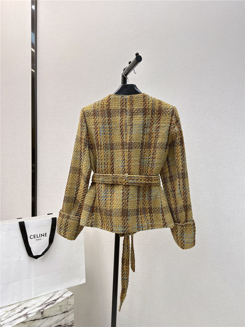 Ce1i*e retro style gold button woven jacket