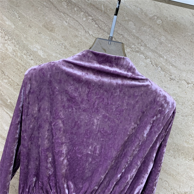 M1um1u micro high collar drawstring waist short dress