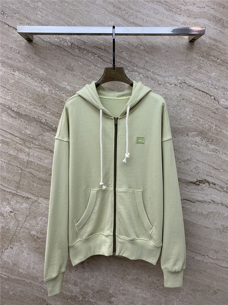 acne studios zipper drawstring hooded sweatshirt jacket