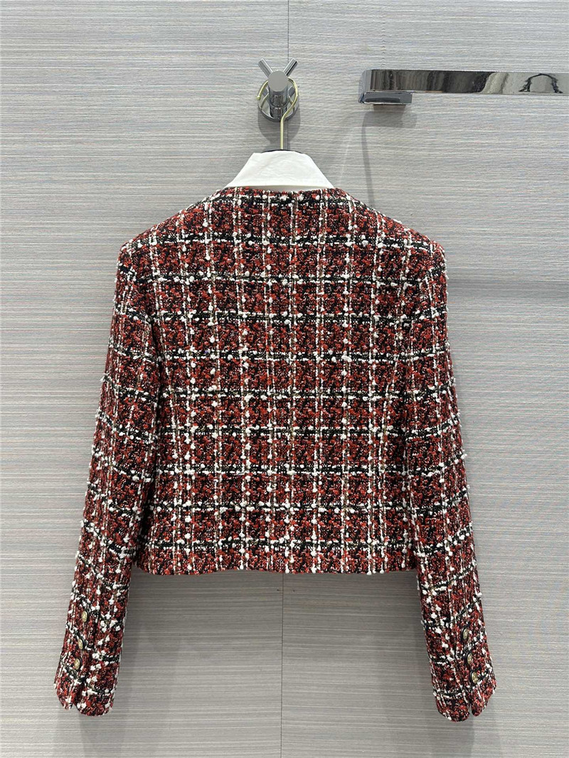 Ch**el contrast shirt collar small jacket