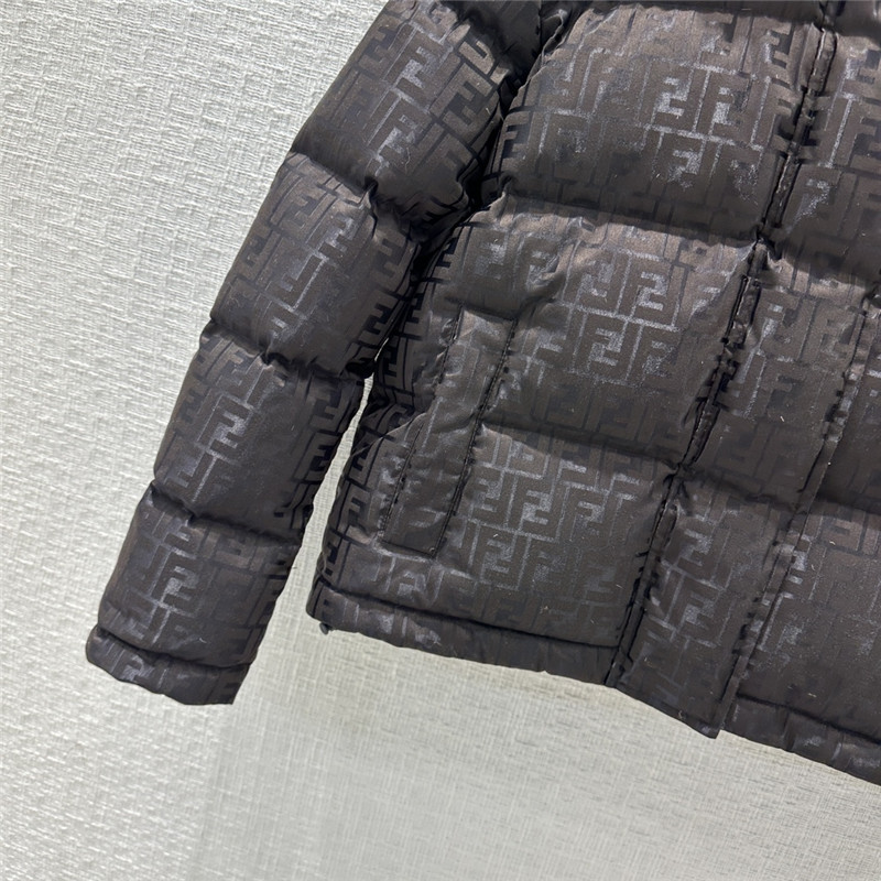 F**di new dark pattern hooded down jacket