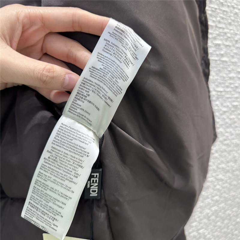 F**di new dark pattern hooded down jacket