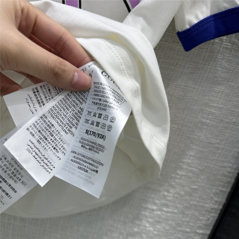 Gucci little flying dragon embroidered logo printed cotton T-shirt