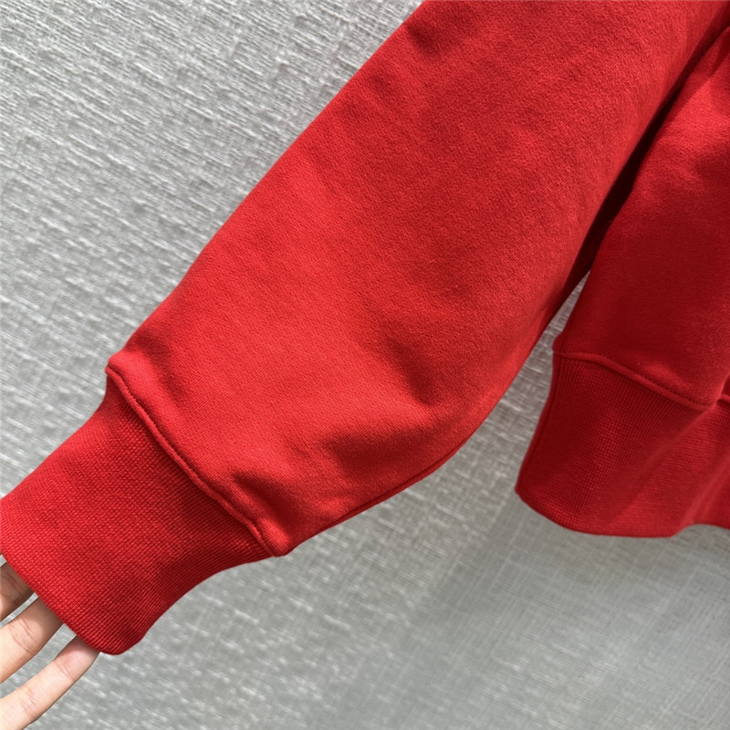 Gvc*1 sequined logo sweatshirt red