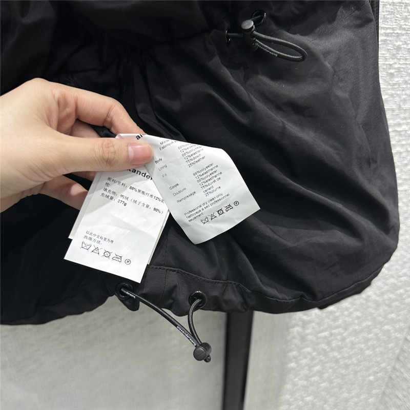 A1exa*der wang medium short black waisted down jacket