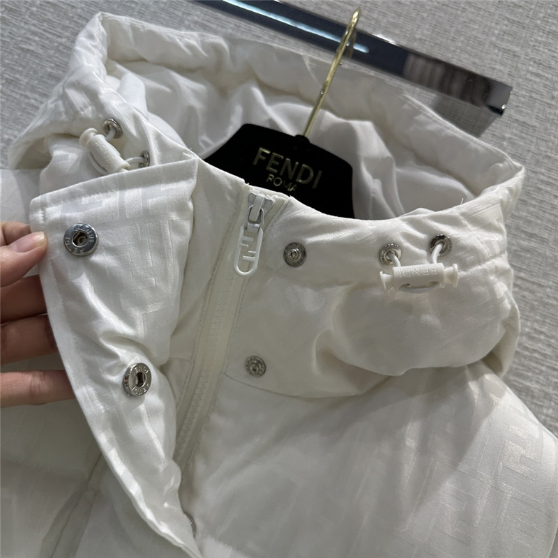 F**di new dark pattern hooded down jacket