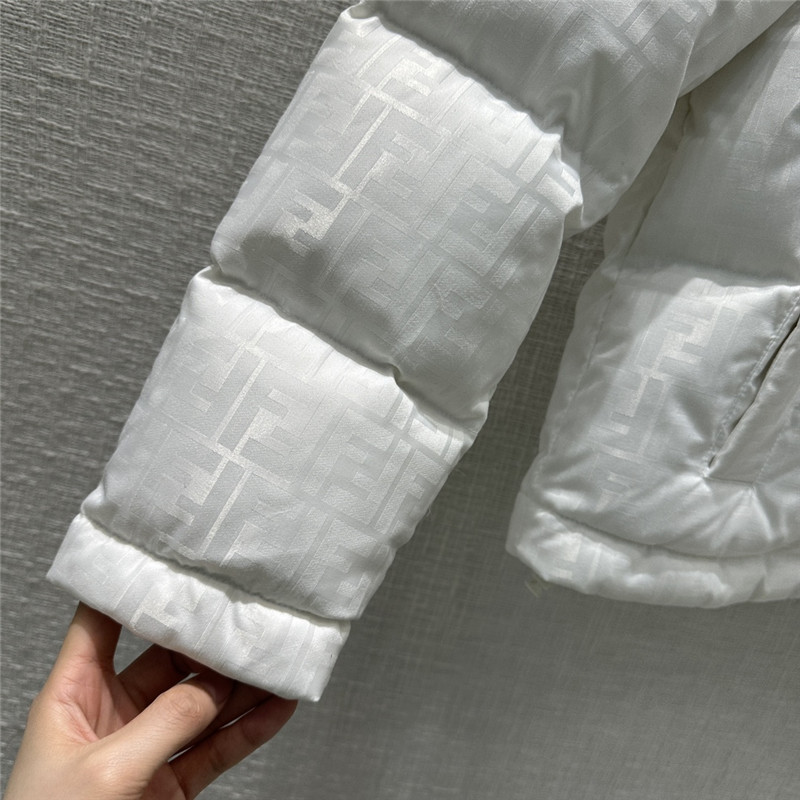 F**di new dark pattern hooded down jacket