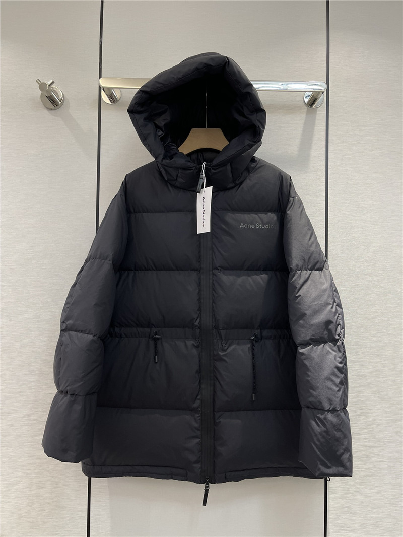 Acne Studios hooded drawstring waist down jacket
