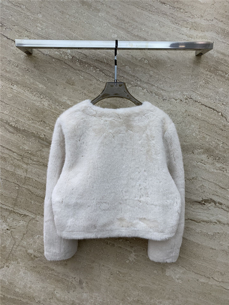 F**di eco-friendly fur all-in-one sheep wool short coat