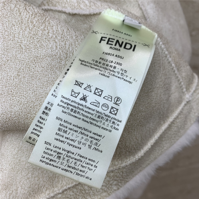 F**di eco-friendly fur all-in-one sheep wool short coat