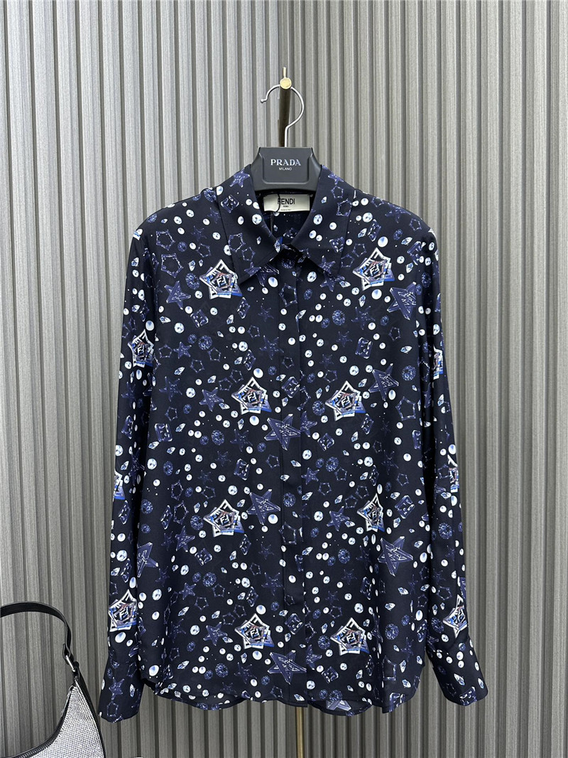 F**di silk printed shirt