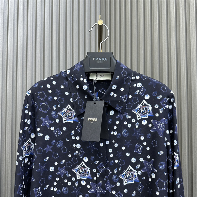 F**di silk printed shirt