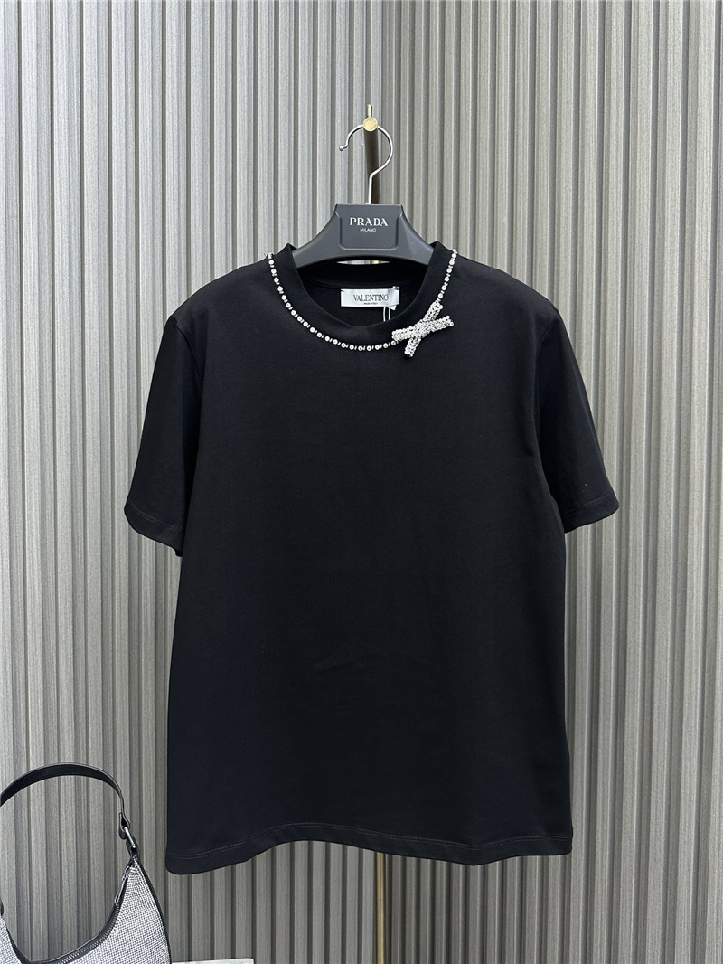 Va1e*ntin0 rhinestone bow t-shirt
