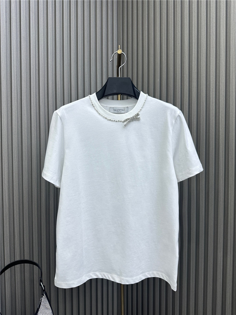 Va1e*ntin0 rhinestone bow t-shirt