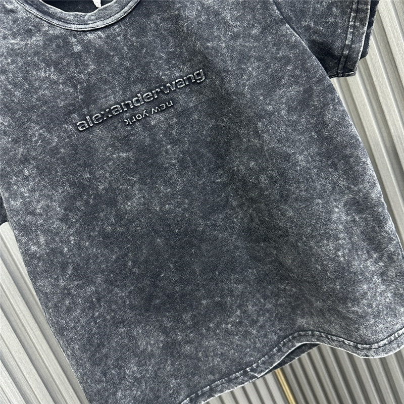A1exa*der wang distressed t-shirt with embossed letters