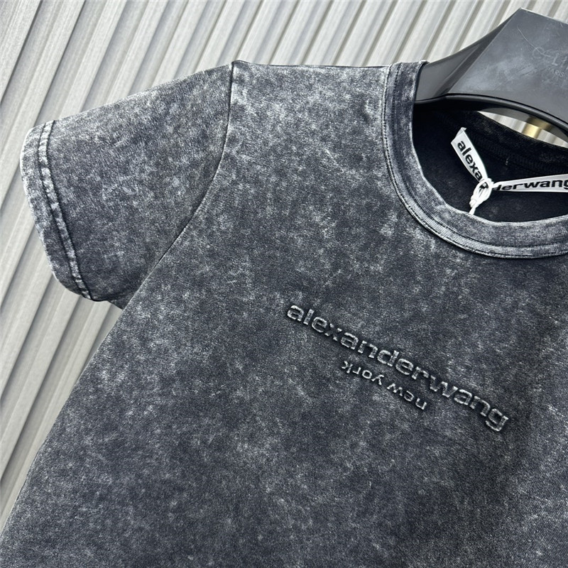 A1exa*der wang distressed t-shirt with embossed letters