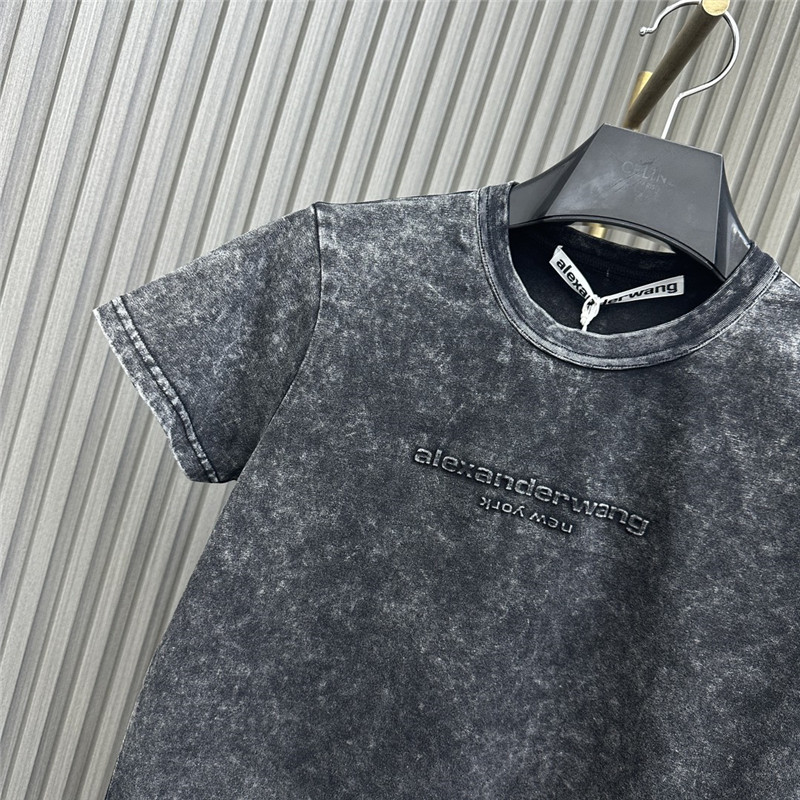 A1exa*der wang distressed t-shirt with embossed letters