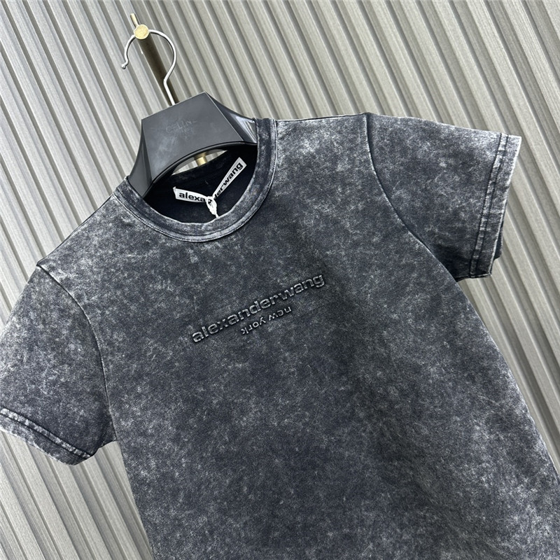A1exa*der wang distressed t-shirt with embossed letters