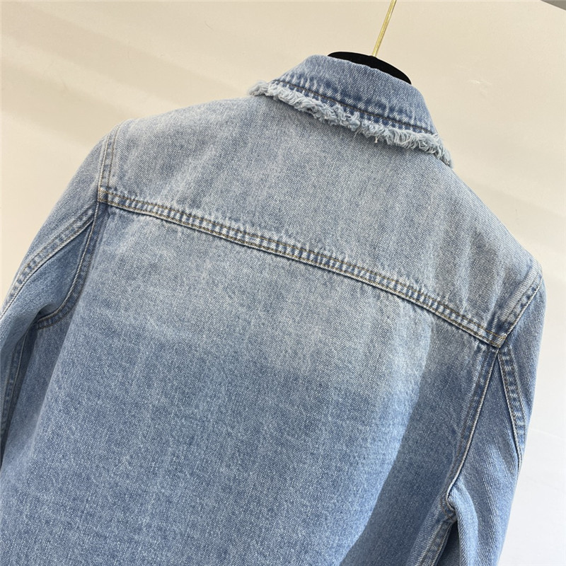 Chloé raw edge denim shirt