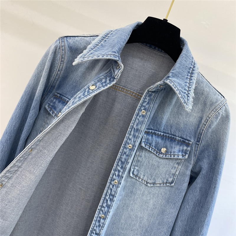 Chloé raw edge denim shirt