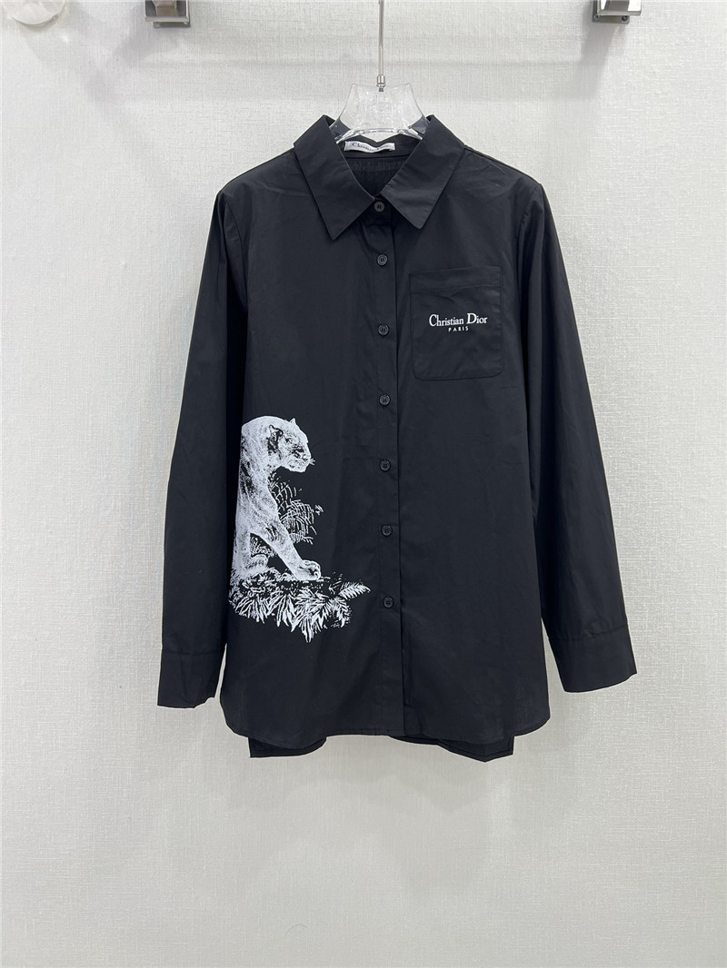 D10r digital print tiger pattern shirt