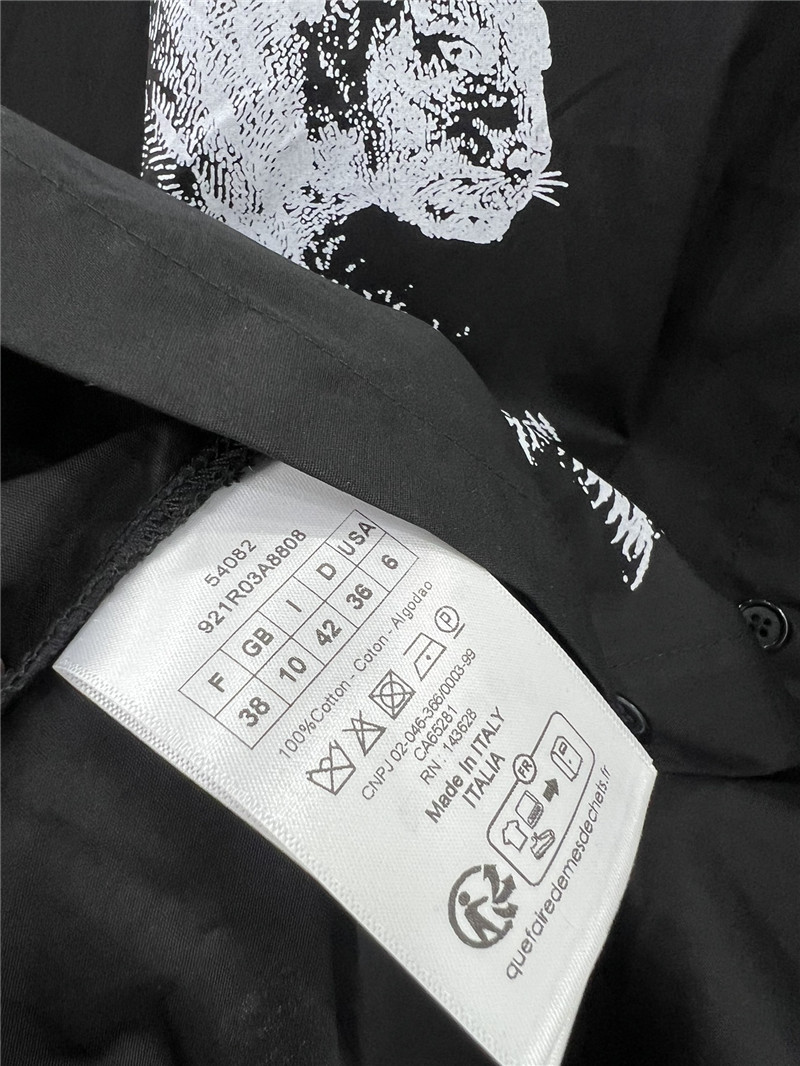 D10r digital print tiger pattern shirt