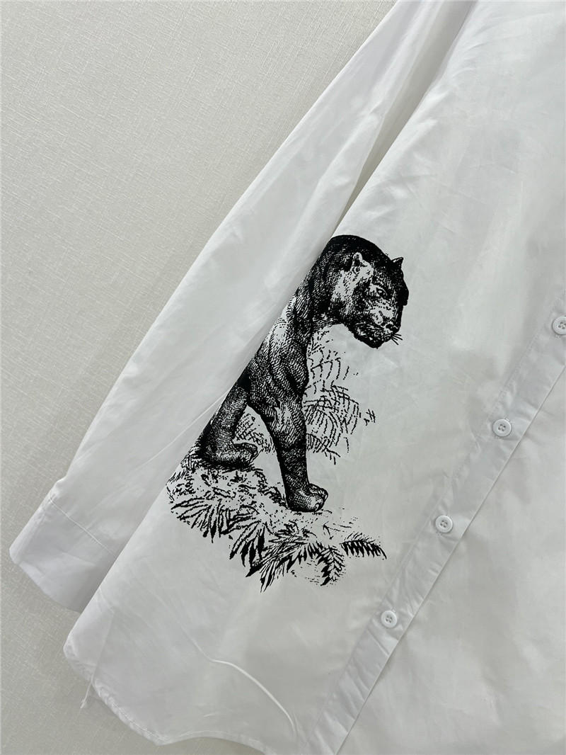 D10r digital print tiger pattern shirt