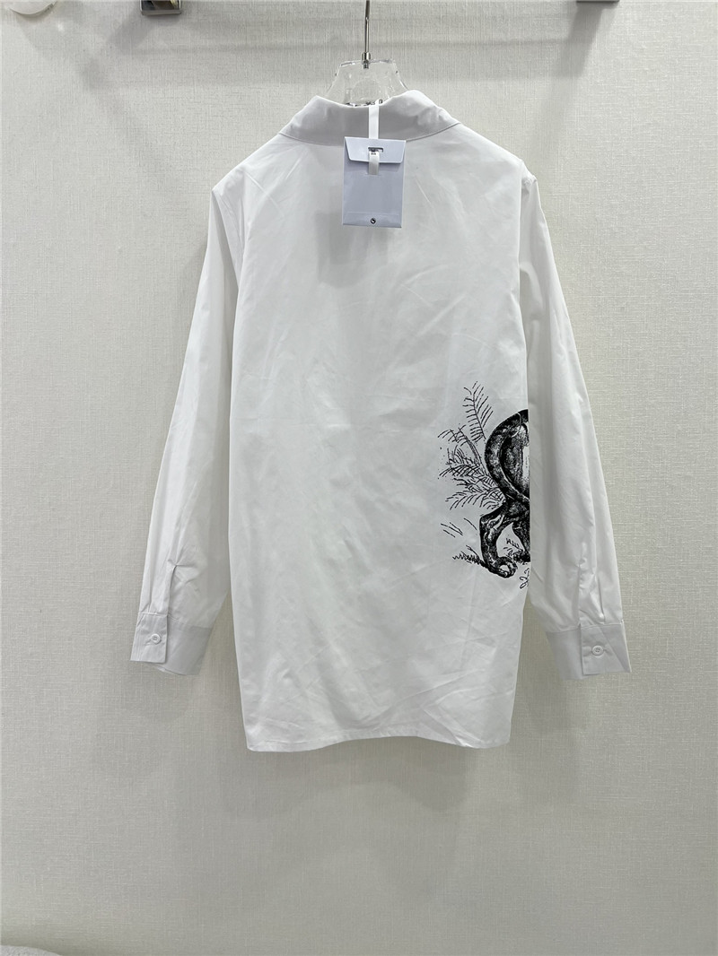 D10r digital print tiger pattern shirt