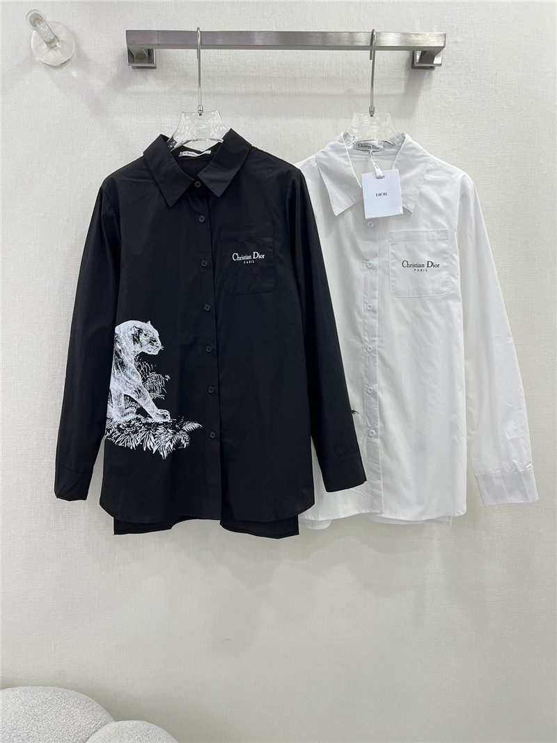 D10r digital print tiger pattern shirt