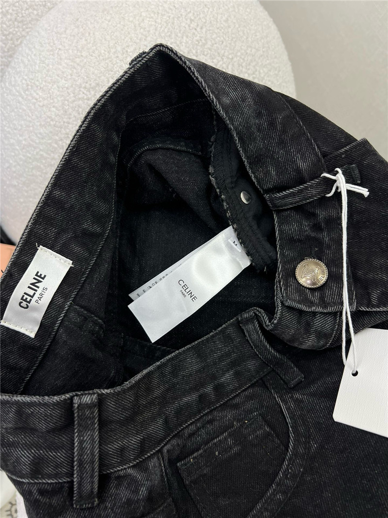 Ce1i*e new arc de triomphe printed logo straight jeans