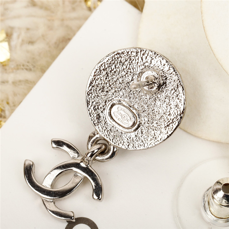 Ch**el pentagon double c earrings