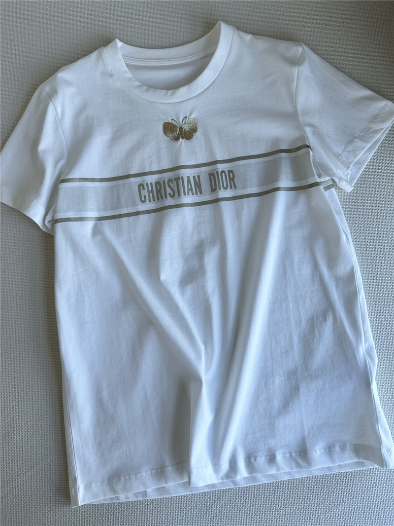 D10r embroidered butterfly t-shirt