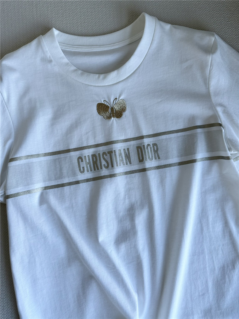 D10r embroidered butterfly t-shirt