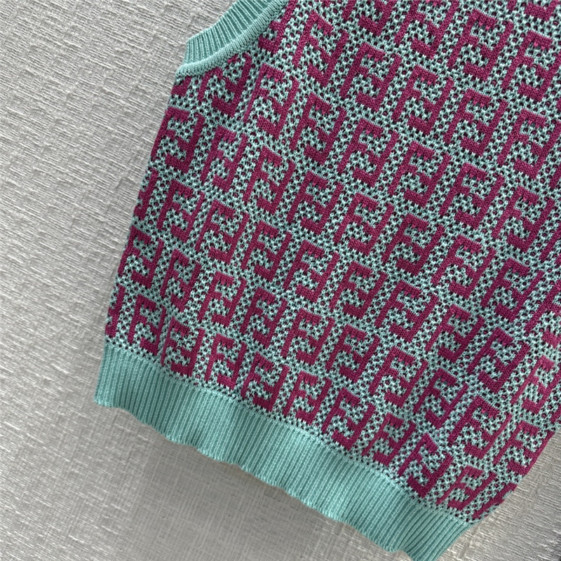 F**di ff jacquard presbyopic knit vest