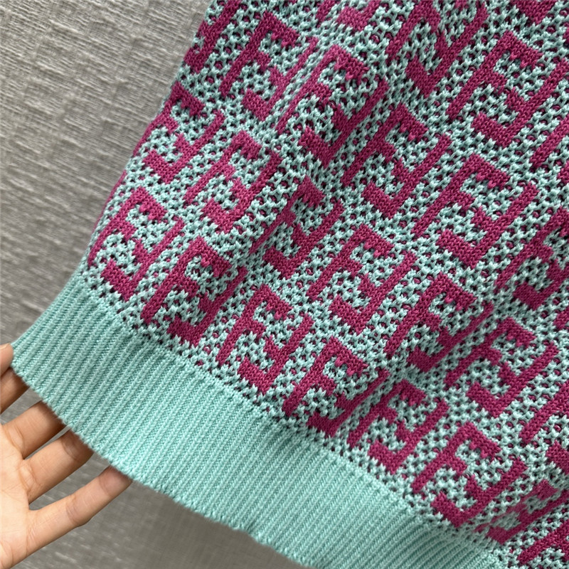 F**di ff jacquard presbyopic knit vest