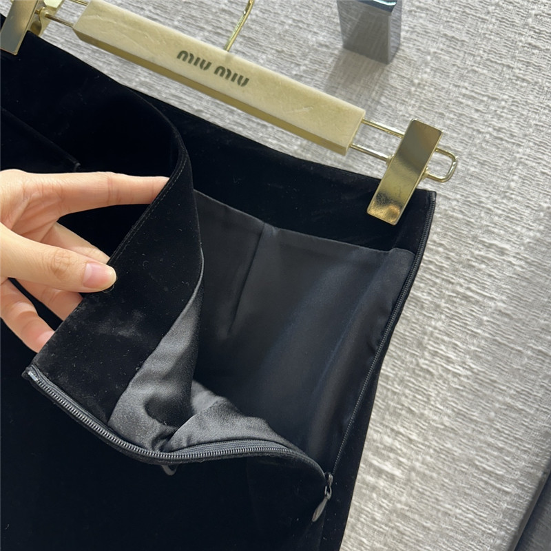 M1um1u new navy collar velvet suit