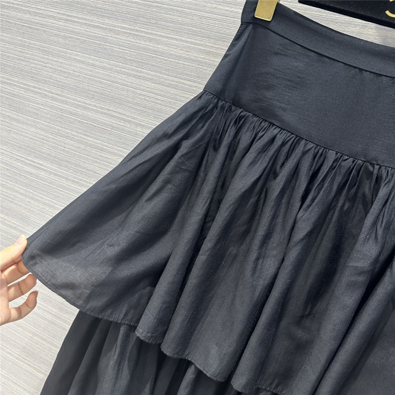 Ch**el elegant girly layered black long skirt