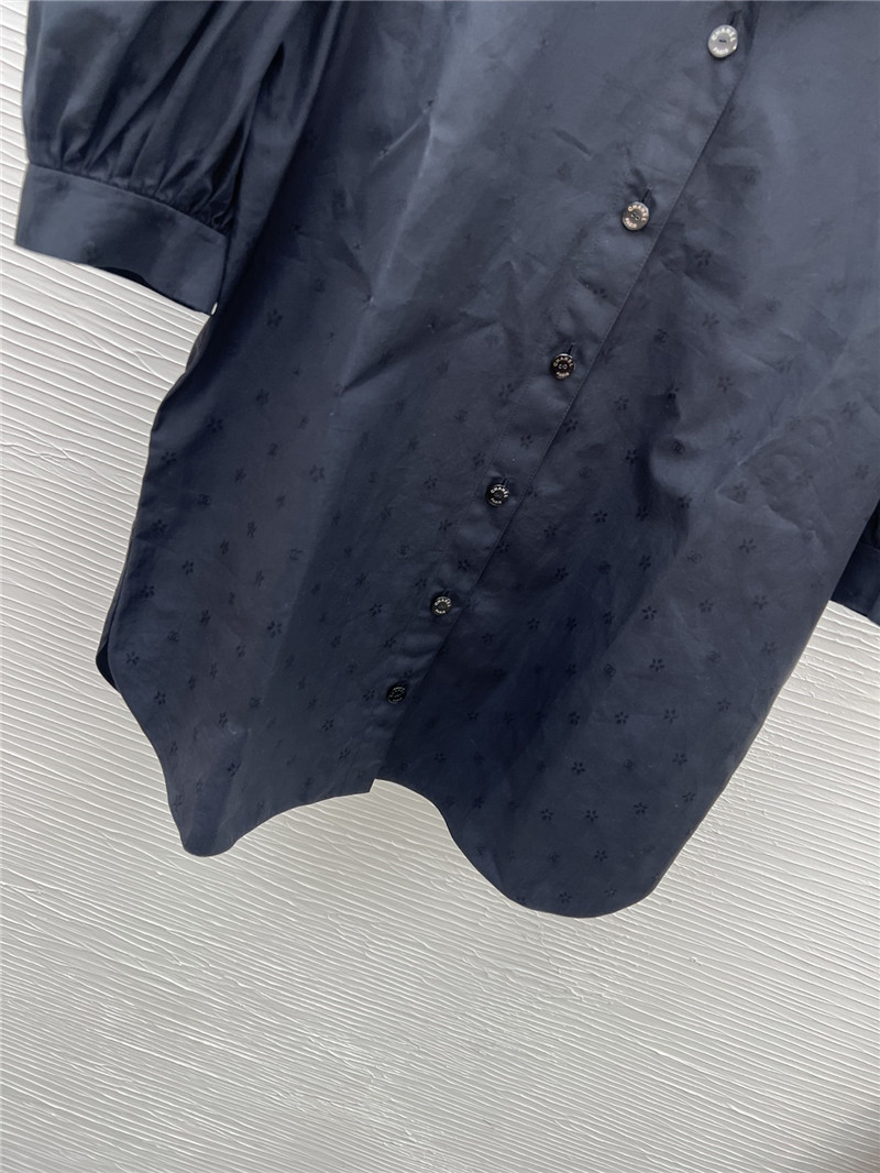 Ch**el early spring jacquard short-sleeved shirt